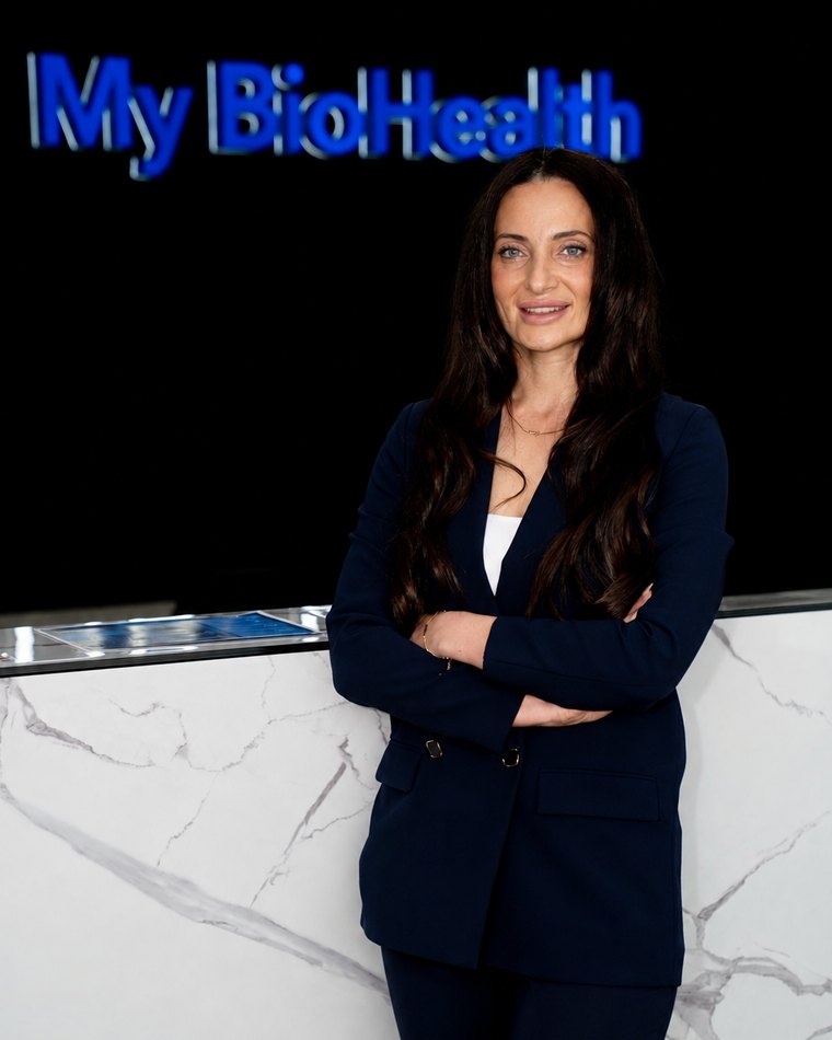 Tanya, Founder and Clinic Director, at the My BioHealth reception in Campbellfield